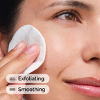 exfoliating and smoothing on face
